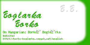 boglarka borko business card